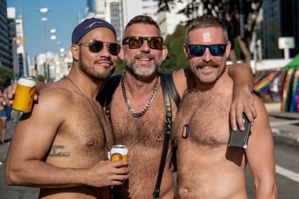 Amigos en evento gay