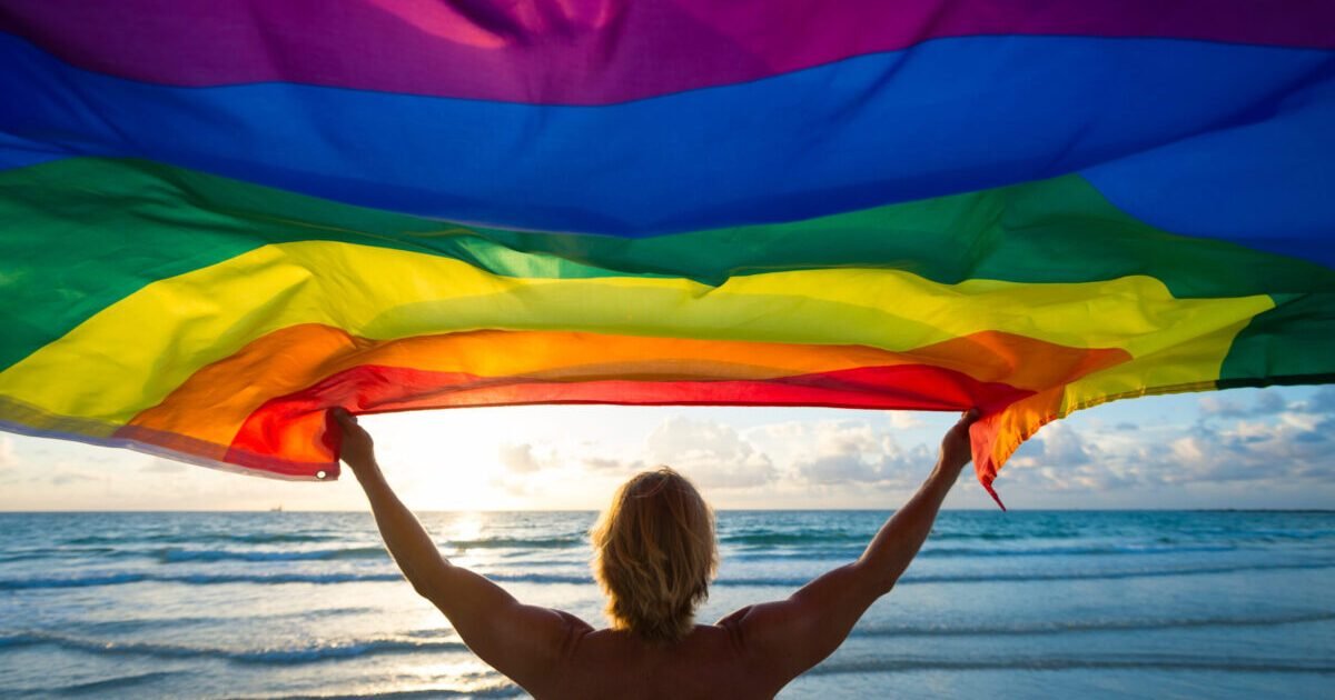 Colorful,Silhouette,Of,A,Man,With,Blond,Hair,Holding,A Colorful,Silhouette,Of,A,Man,With,Blond,Hair,Holding,A