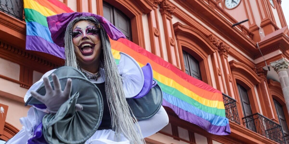 Drag Queen at Colima Pride Drag queen en marcha LGBTTTIQ+ de Colima